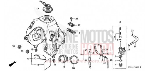 FUEL TANK NX650N de 1992